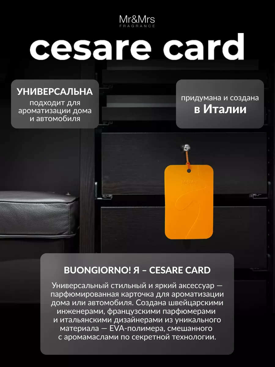 Ароматизатор для автомобиля CESARE CARD - ENERGY Mr&Mrs Fragrance купить по  цене 383 ₽ в интернет-магазине Wildberries | 10648710