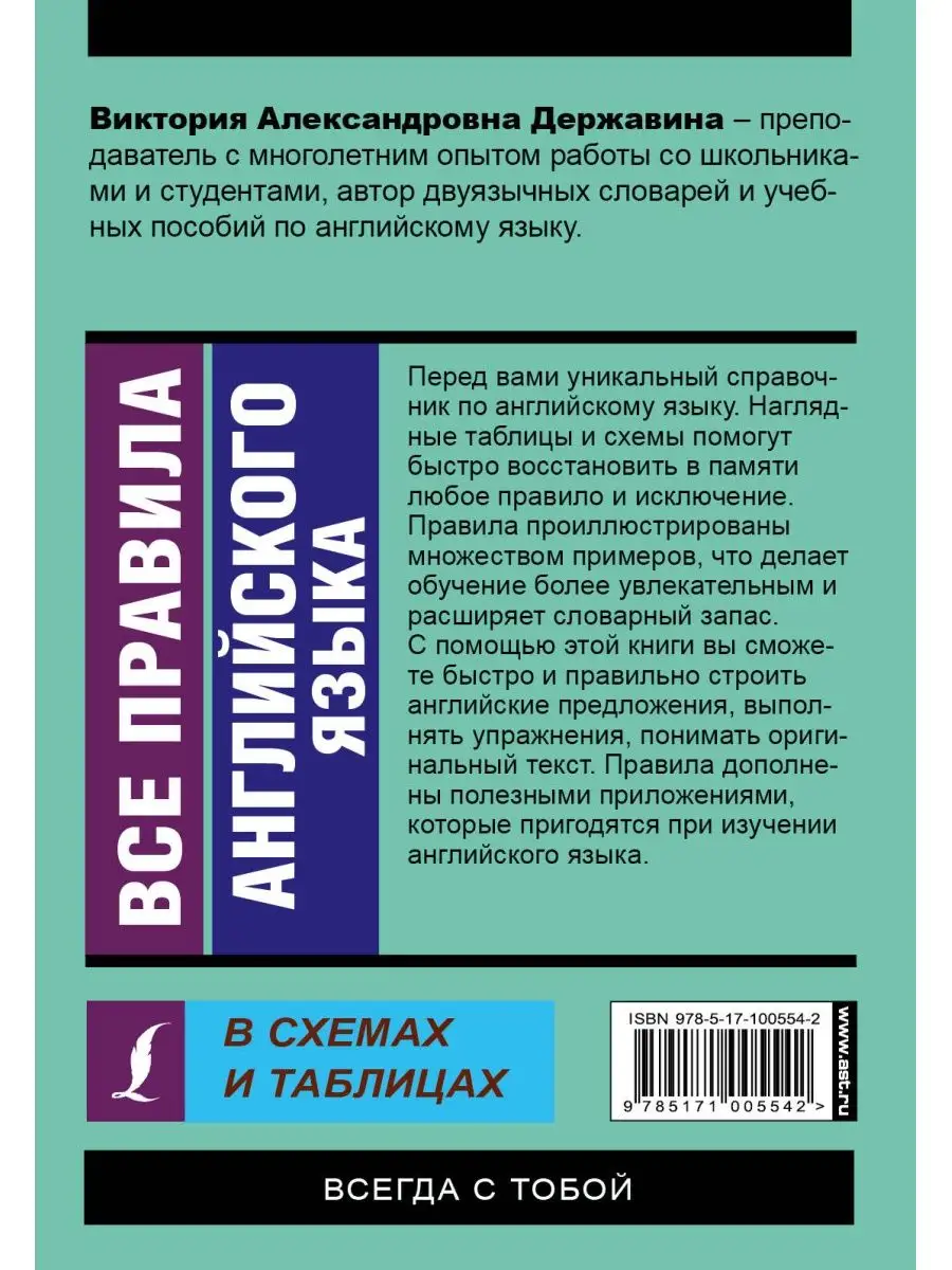 Все правила английского языка в схемах и таблицах Издательство АСТ купить  по цене 316 ₽ в интернет-магазине Wildberries | 10733354