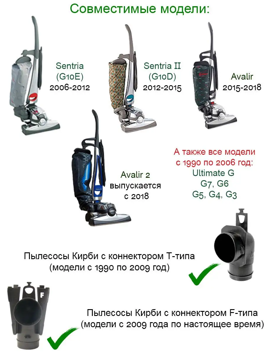 Мешки для пылесосов Кирби, класс 