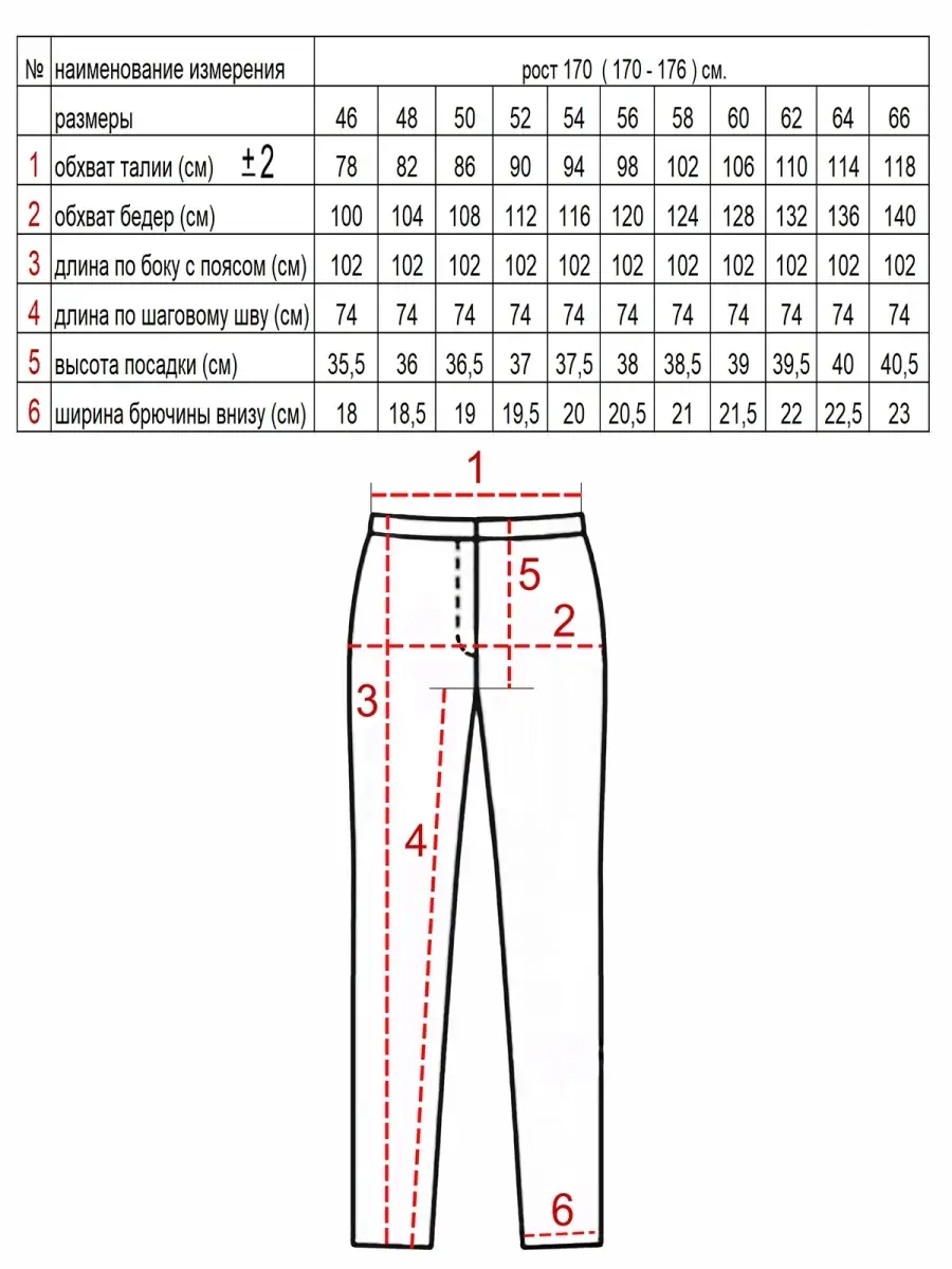 Размер брюк классика женские