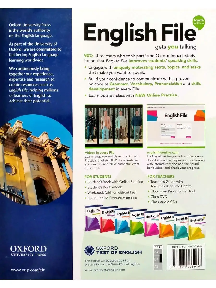 English File 4 ed Intermediate Student Book & Online Pract Oxford  University Press купить по цене 2 211 ₽ в интернет-магазине Wildberries |  12029993