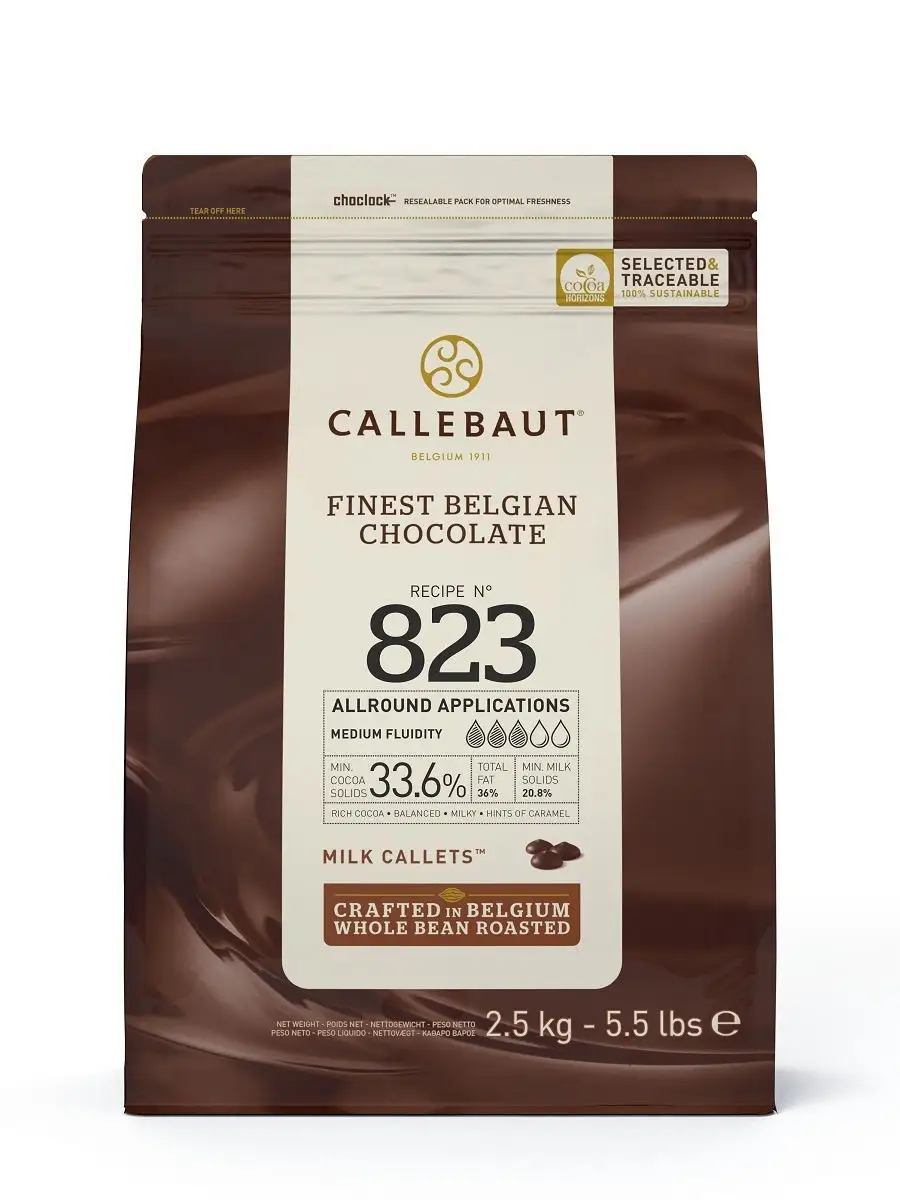 Молочный шоколад Callebaut в каллетах (каплях), 33,6% какао… Barry  Callebaut купить по цене 0 сум в интернет-магазине Wildberries в  Узбекистане | 12148047