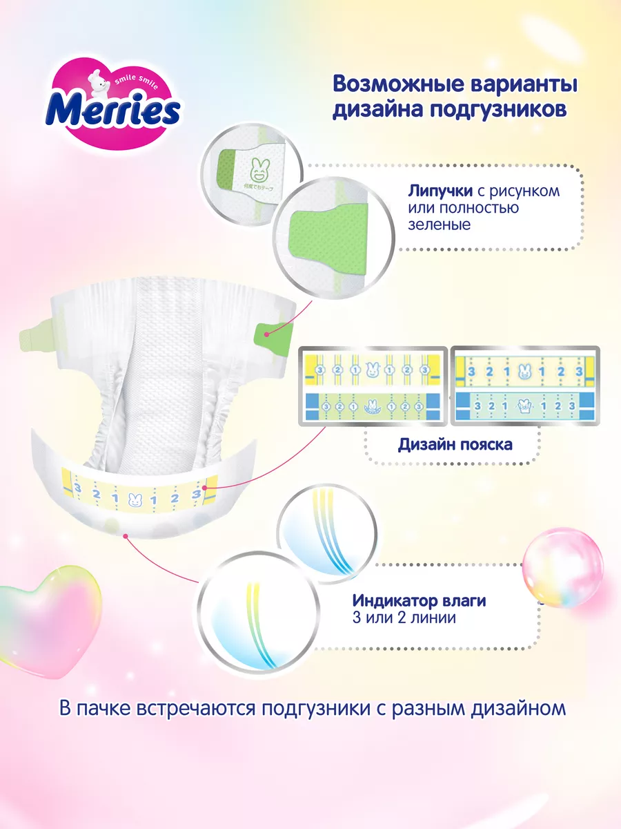 Подгузники Merries (M) кг (64 шт) - zamkitu.ru