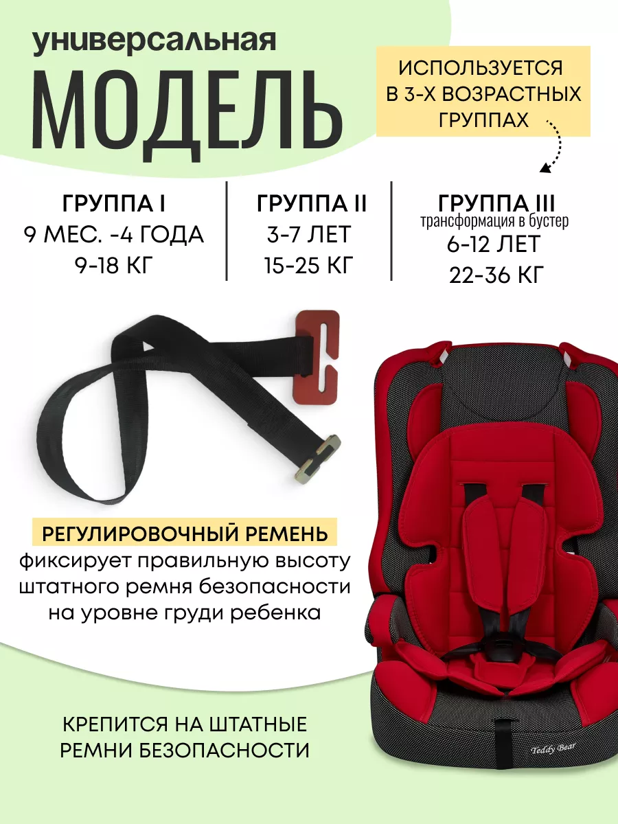 Детское кресло teddy bear 513rf как крепится