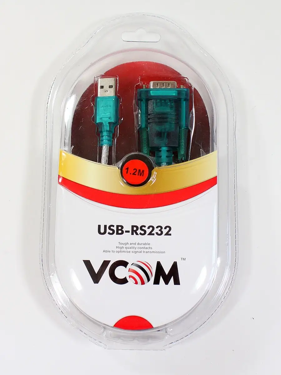 Vcom COM port USB 1.2м кабель 9 pin интерфейс RS232 DB9 DB25