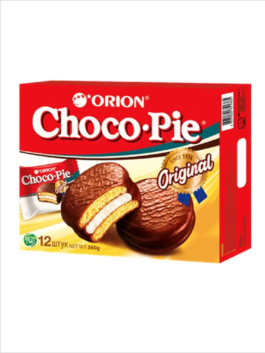 Пирожное Choco Pie ( Чоко Пай) 360 гр ОРИОН Group купить по цене 154 ₽ в  интернет-магазине Wildberries | 12894596