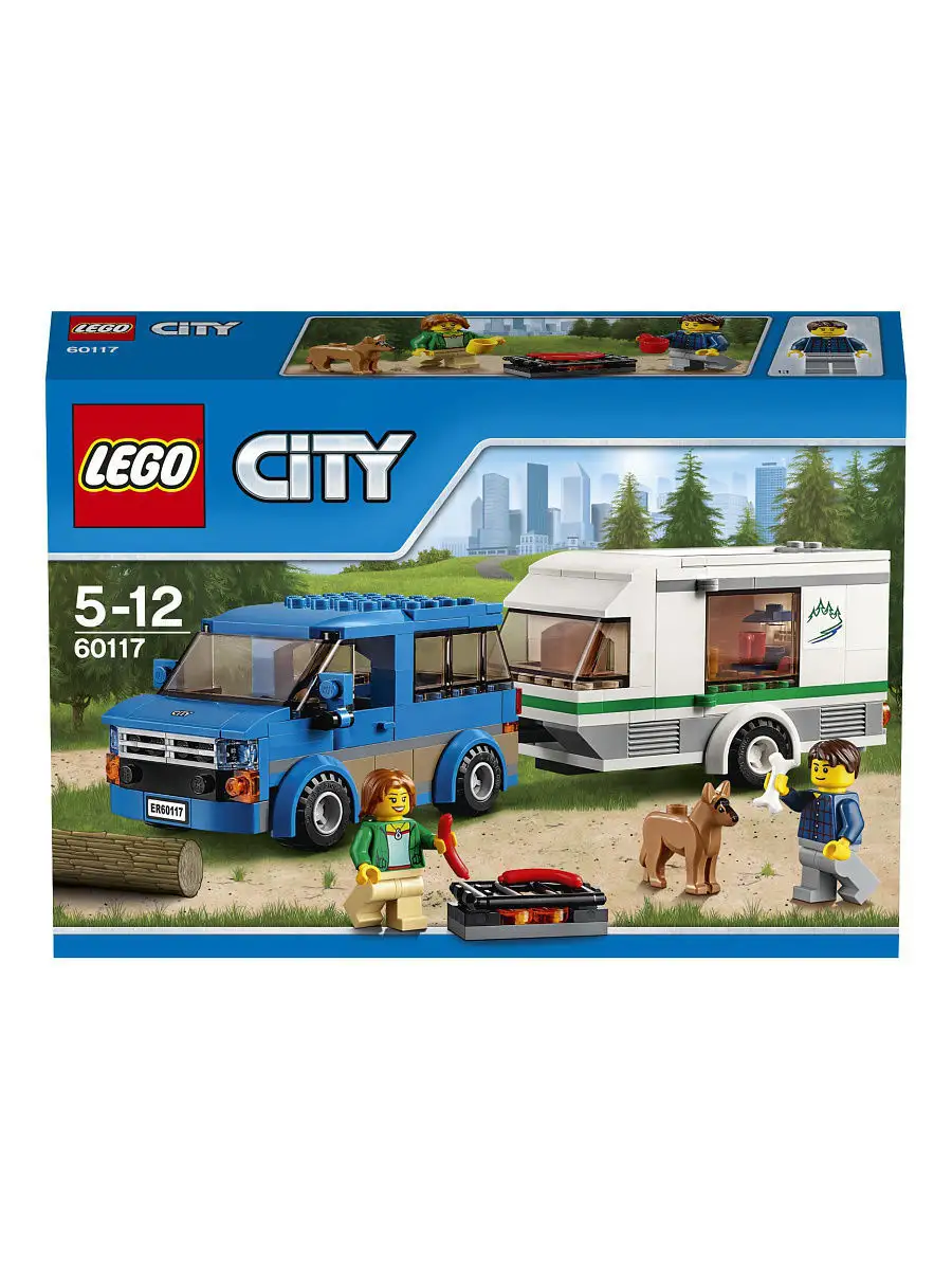 Конструктор City 60117 Фургон и дом на колёсах LEGO купить по цене 845 ₽ в  интернет-магазине Wildberries | 2576991