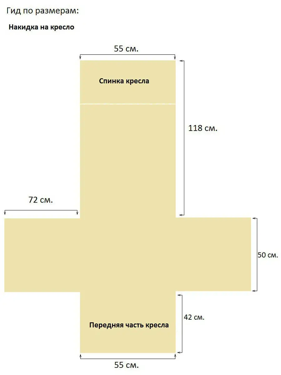 Накидка на кресло выкройка