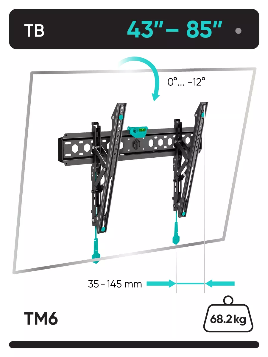 Кронштейн для телевизора Onkron tm6, 43-85", настенный, наклон, черный. Onkron gm25. Кронштейн для телевизора Onkron ut4, 55-100", наклонный Black.