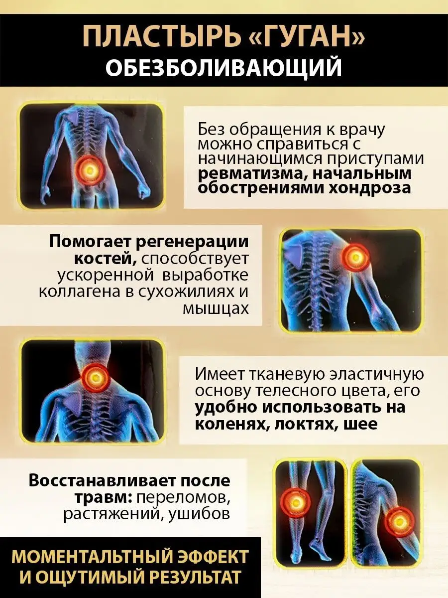 Пластырь от боли в спине Гуган помощь для суставов обезбол Vikola купить по  цене 0 сум в интернет-магазине Wildberries в Узбекистане | 8795150